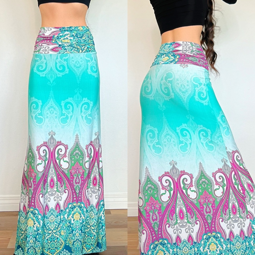 Venus Mermaid Printed Maxi Skirt